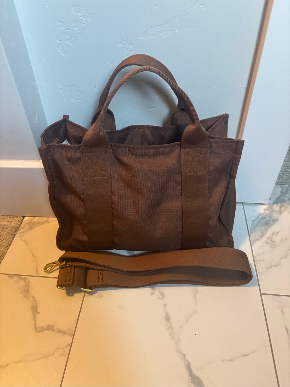 Canvelle boxy crossbody tote